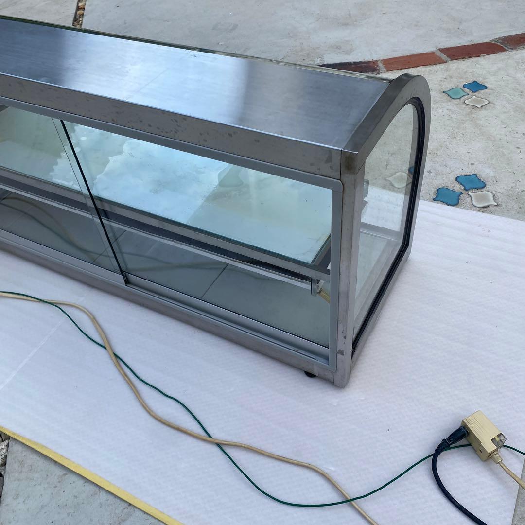 ちひろ冷蔵ショーケース 卓上タイプ 自然対流方式 後引戸 店舗カフェ