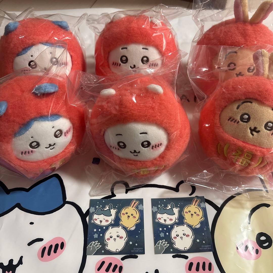 ちいかわ だるまになっちゃった 6個セット　ステッカー2枚　ショッパーつき