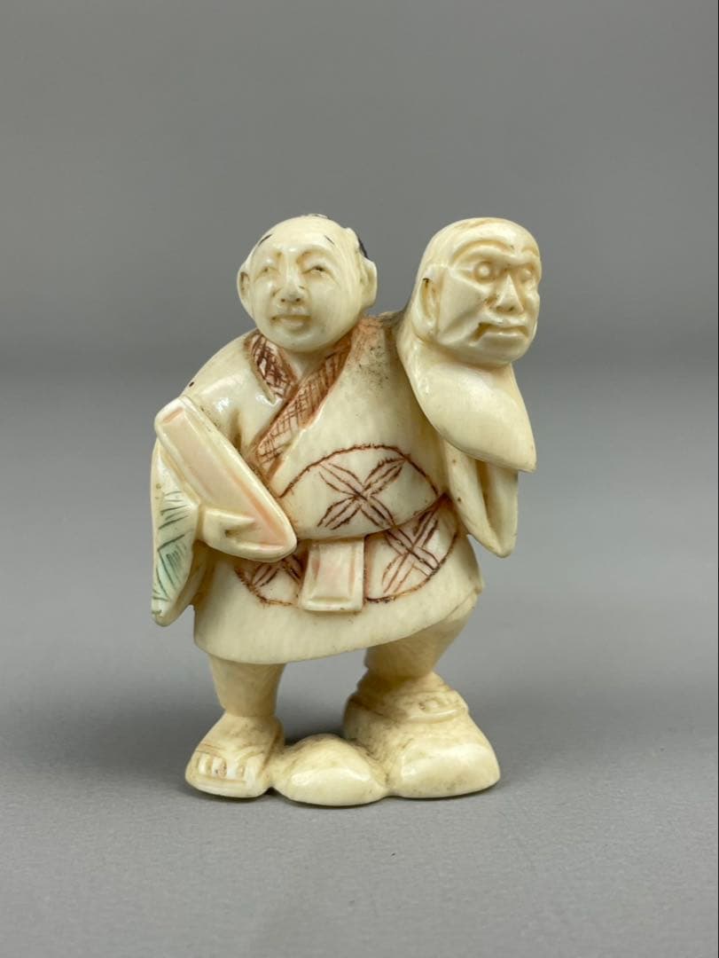 時代根付 天然素材 細密彫刻