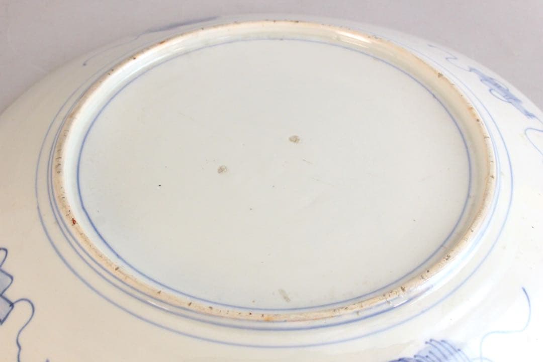 No4436 古伊万里　染錦大皿2点　赤絵　金襴手　鳳凰　花鳥　古美術　送料無料