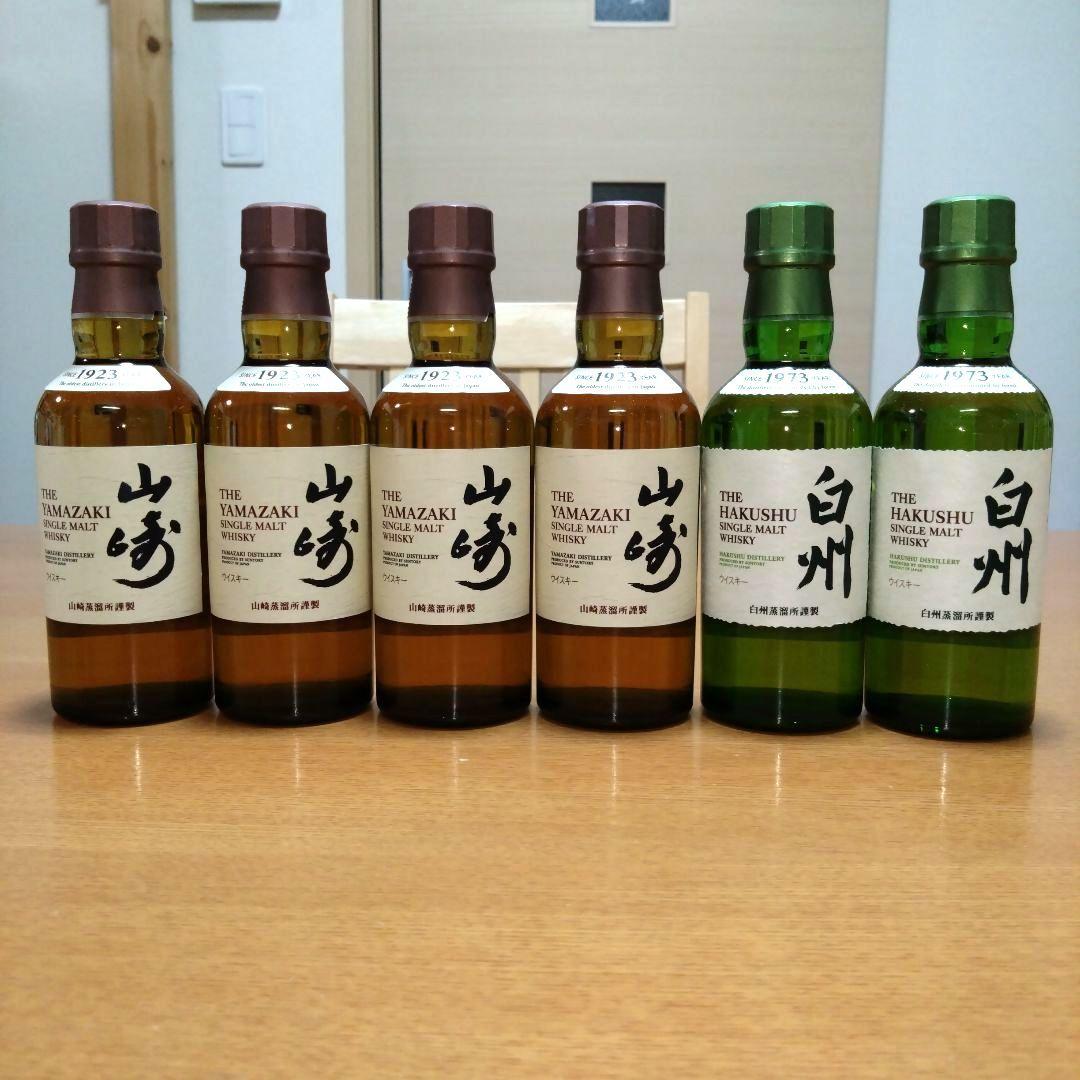 【旧ラベル】◆サントリー◆シングルモルトウイスキー◆山崎◆白州◆180ml◆6本