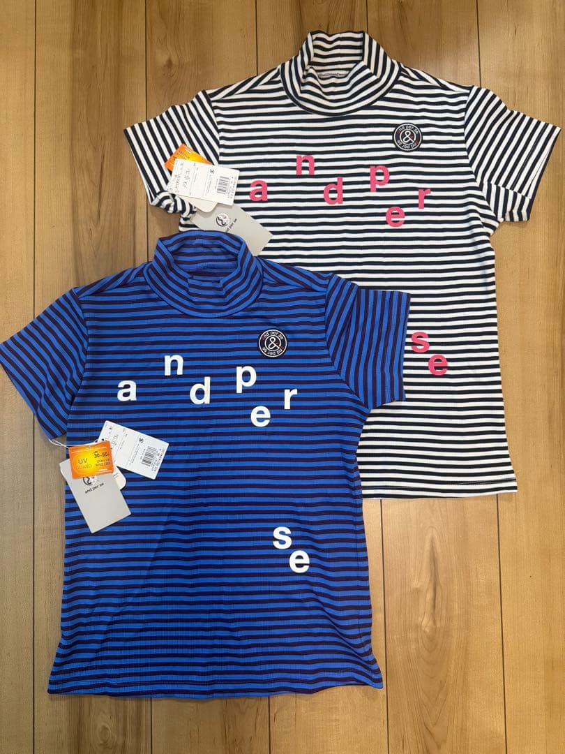 and per se モックネック半袖シャツ Mサイズ