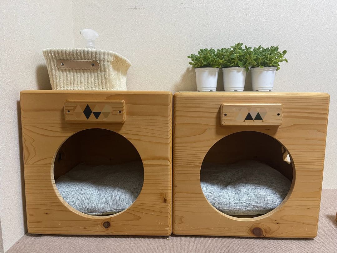 【お値下げ】木製ドッグハウス　2部屋