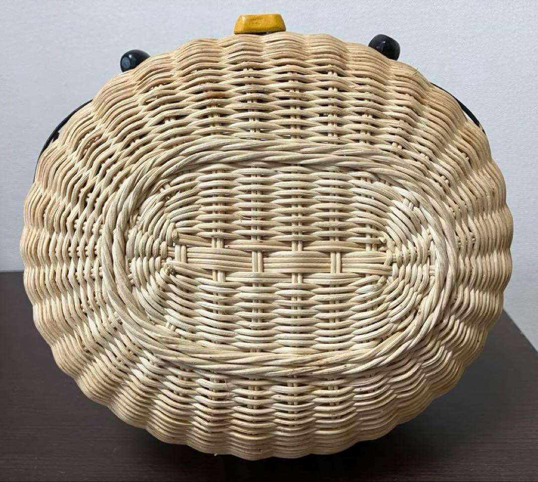 キティ　かご小物入れ　キティ籠　昭和レトロ　キティレア　キティちゃんレトロ