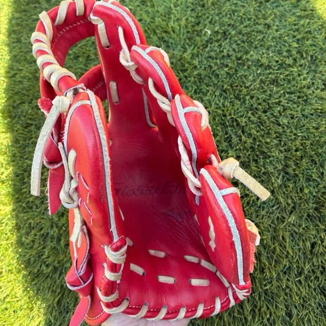 ミズノ グローバルエリート軟式グローブ 赤