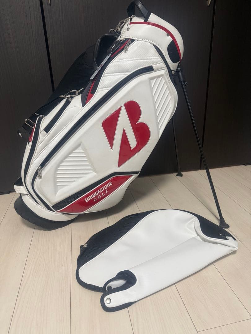 BRIDGESTONE ゴルフバッグ ホワイト/レッド