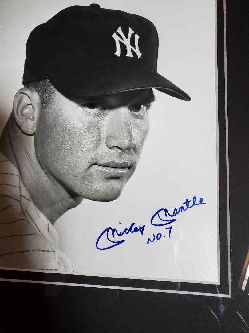 【超激レア】★ミッキー・マントル 直筆サインNo.7入りフォト額装済み★