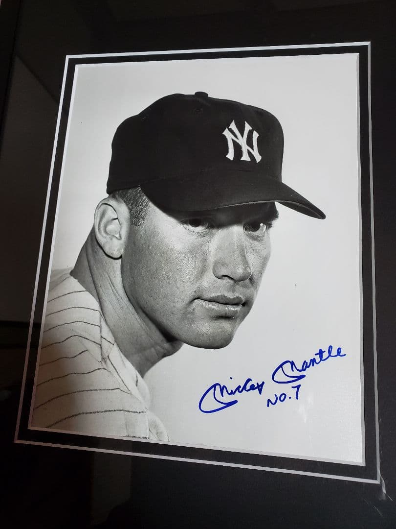 【超激レア】★ミッキー・マントル 直筆サインNo.7入りフォト額装済み★