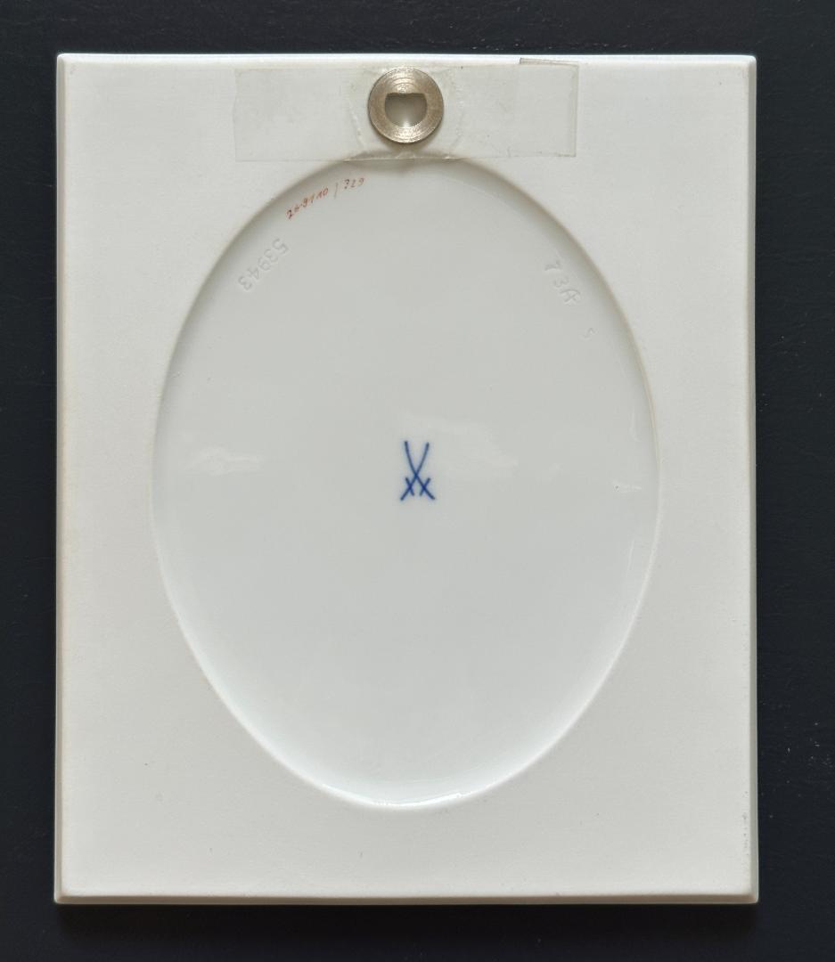 マイセン 陶板画 ダックスフント