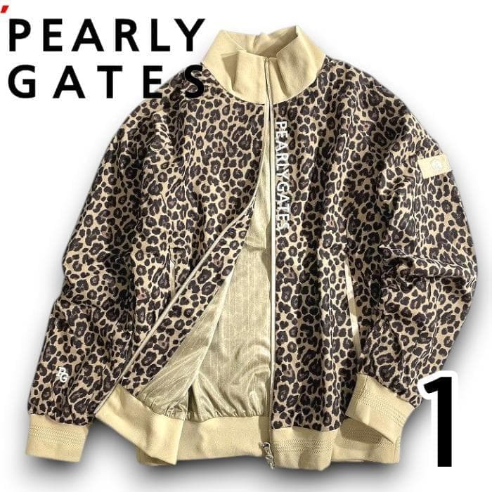 パーリーゲイツ ゴルフ 撥水×保温 ヒョウ柄 ストレッチ ブルゾン ウェア 1