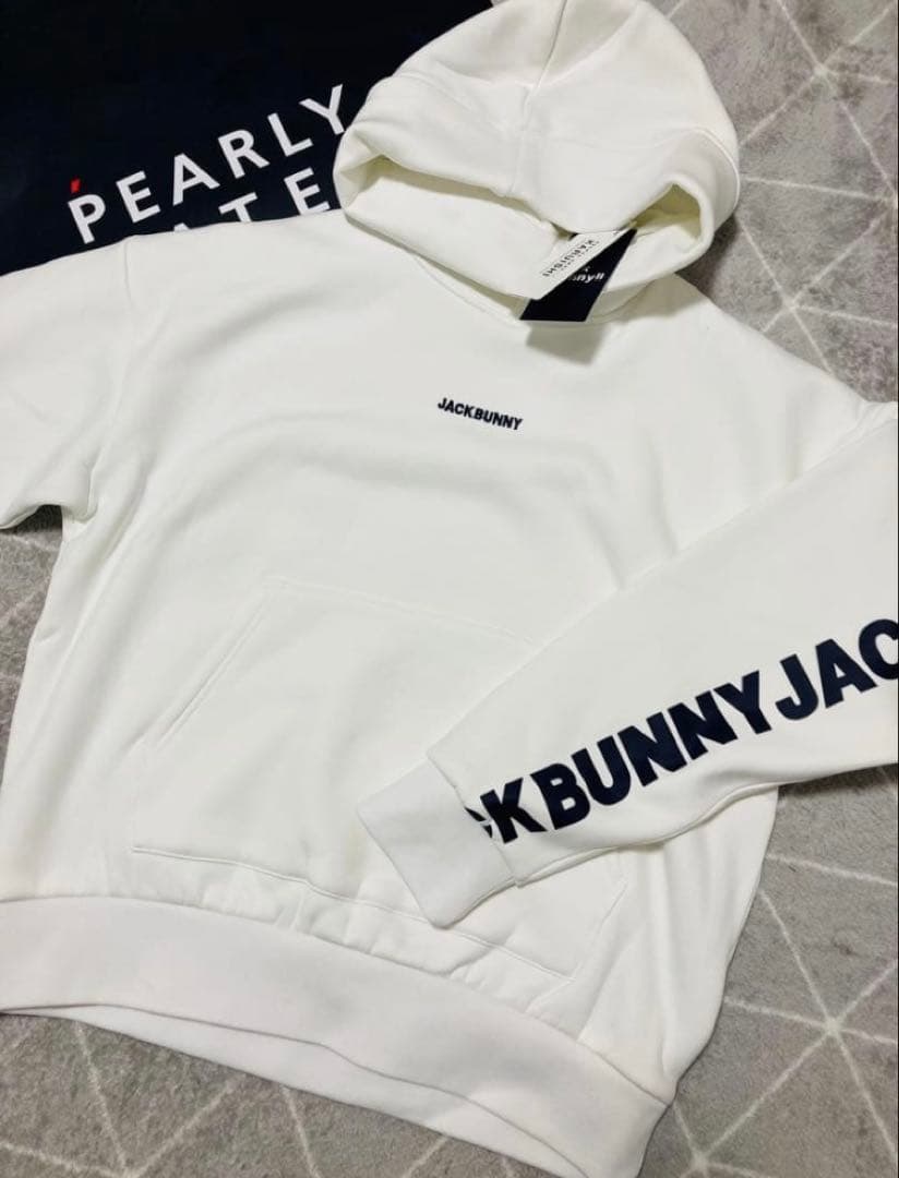 新品 ジャックバニー KARUISHI 裏フリースフーディ(4)サイズM/白