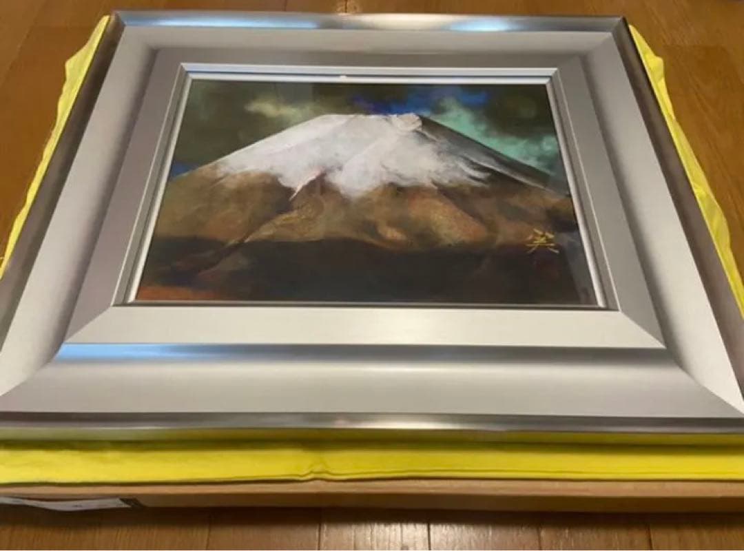絵画　稲元実『富士山』51cm × 42cm 原画　額縁　豪華