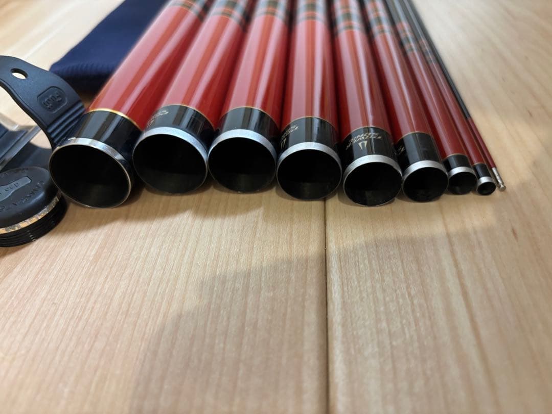 がまかつ、がま鮎パワーソニック鮎竿 100 黒/赤