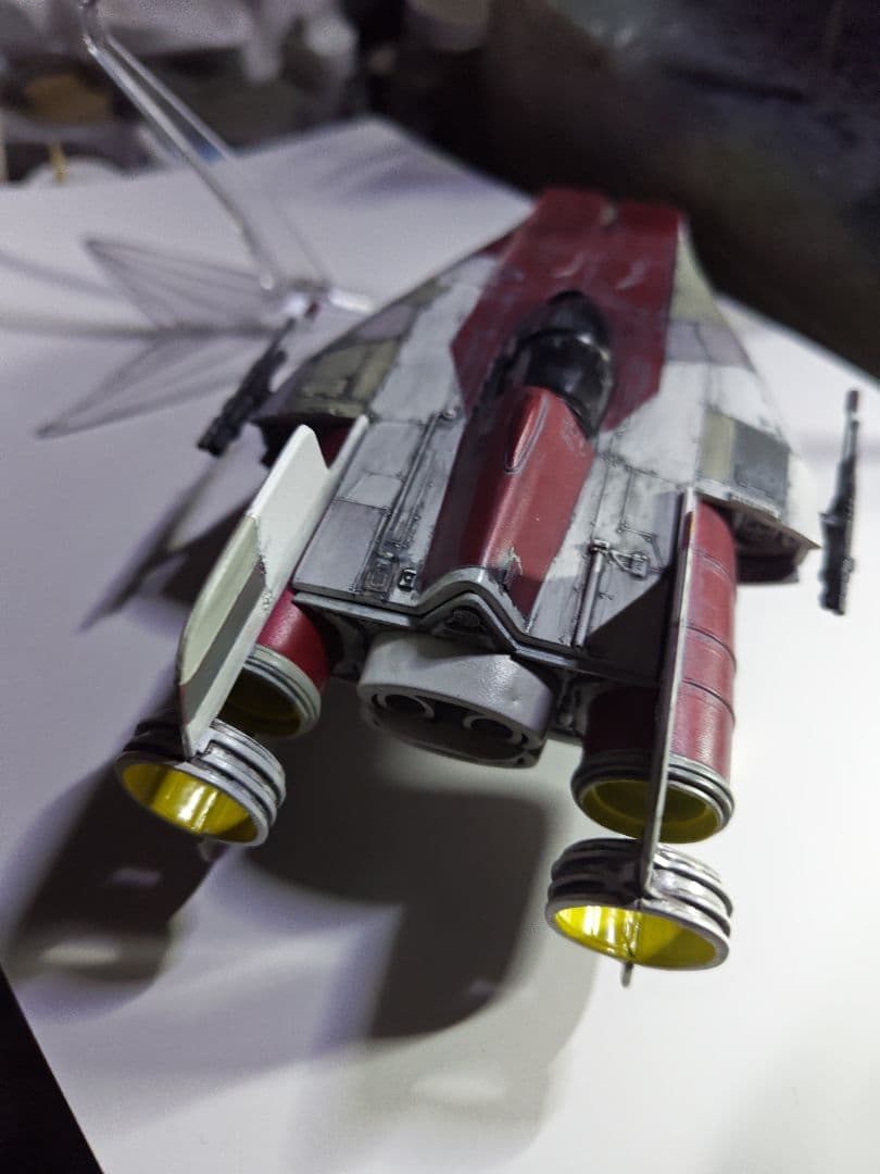 スターウォーズ　MPC社製　Aウイングファイター塗装済み電飾仕様完成品