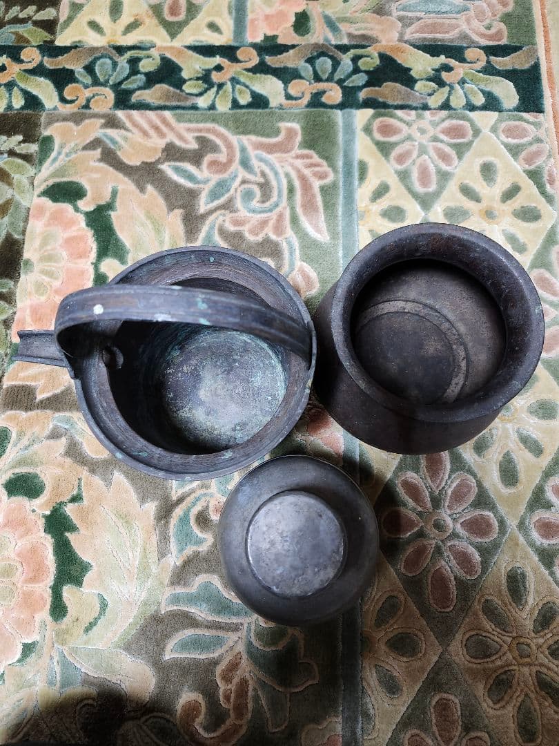 鉄瓶 、鉄製茶道具？4点セット