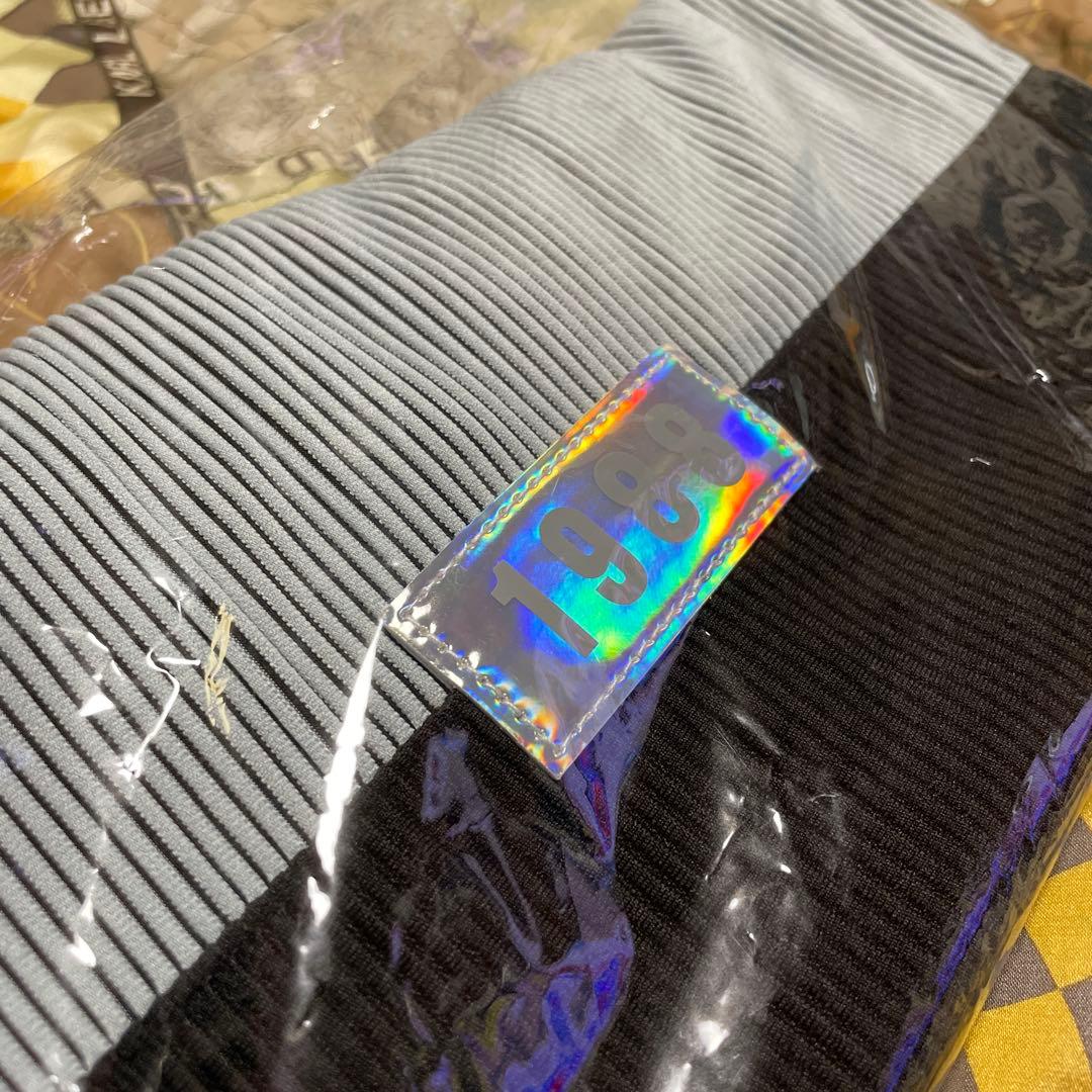 【8日まで】未開封男闘呼組 ニット風1988ショルダートートバッグ（灰色/黒色）