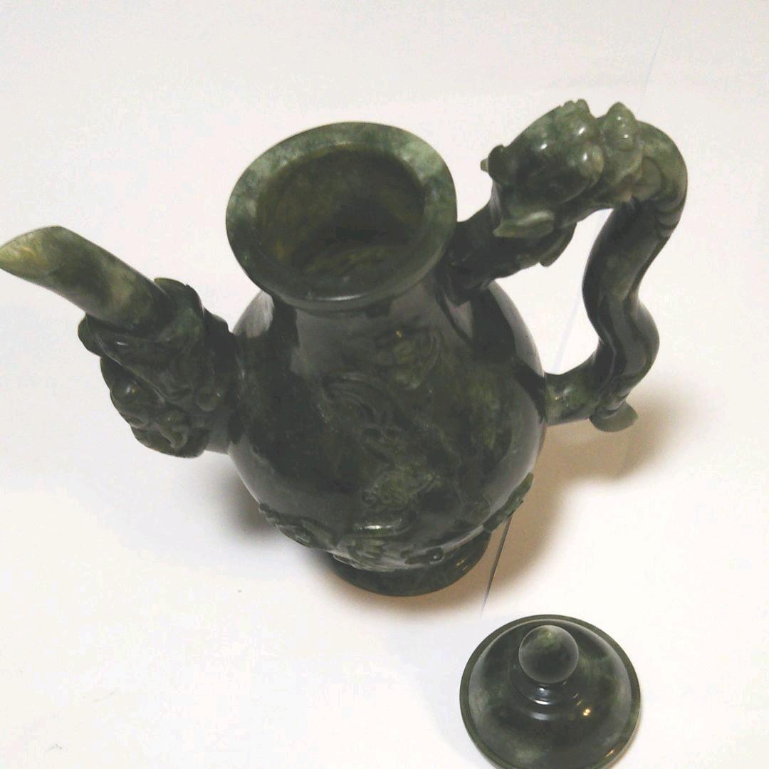 中国 翡翠水差し、高坏、お盆セット