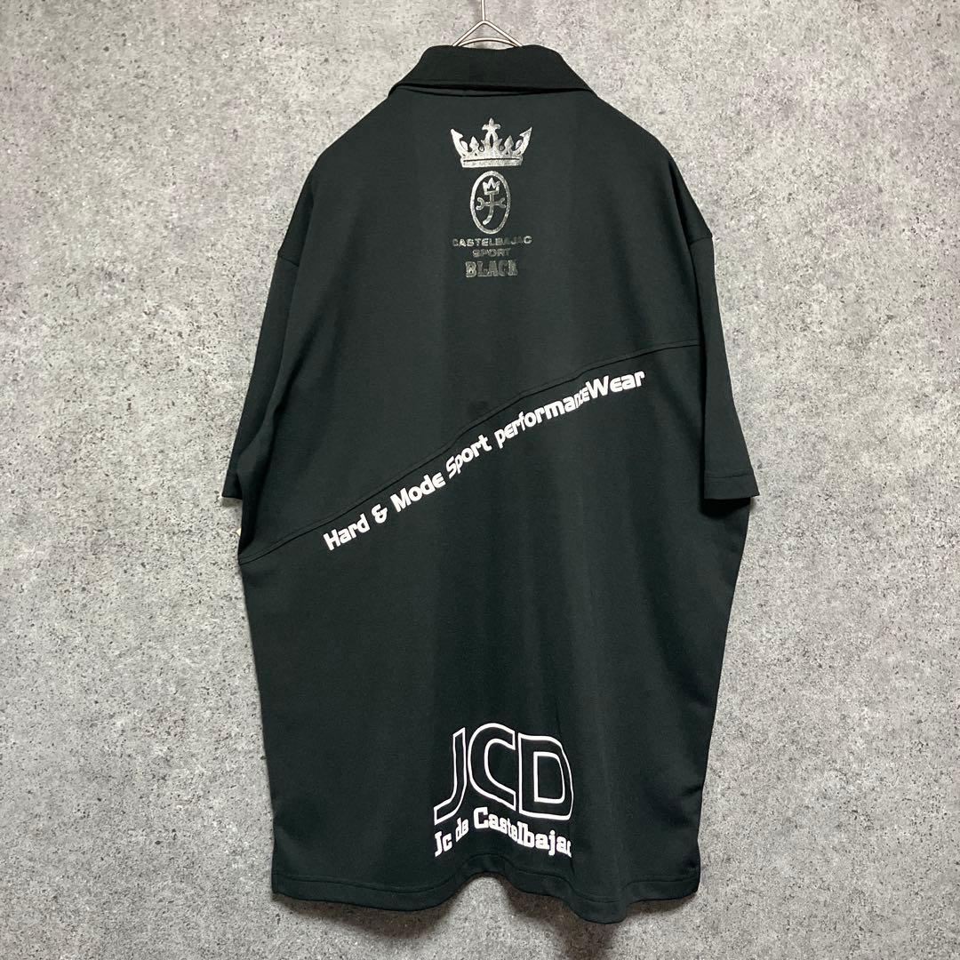 23SS カステルバジャック　スポーツ　ブラック　ゴルフ　ポロシャツ　50