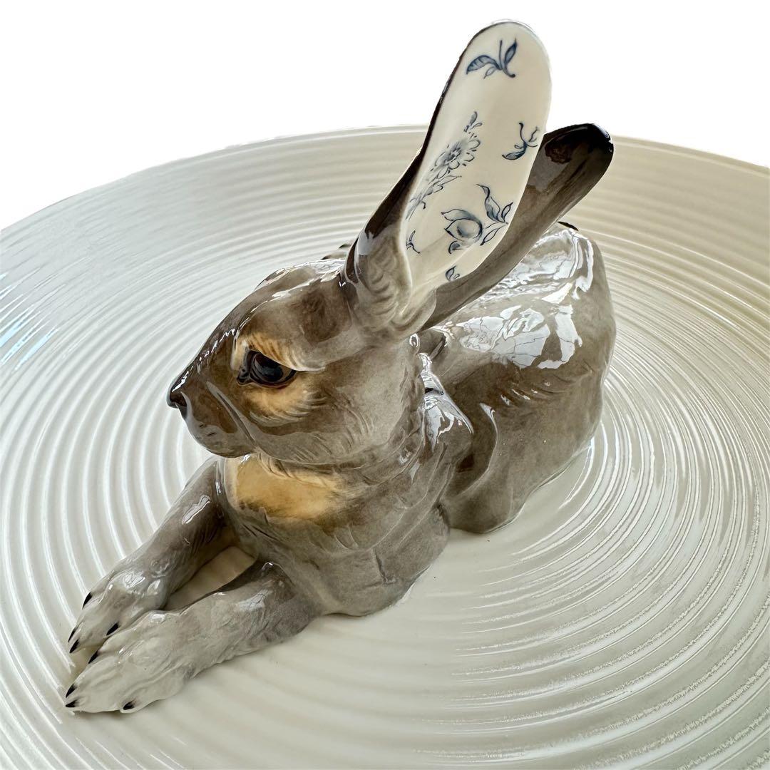【希少品】最高級 ニンフェンブルク ◆ドイツ製 野うさぎ 大皿 イースター