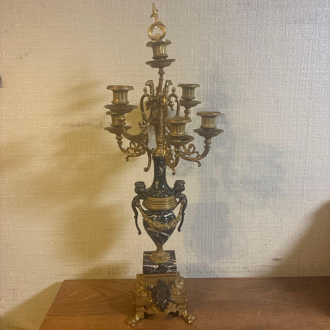 アンティーク イタリア製 7灯 キャンドルスタンド 蝋立て 燭台 曲がり有