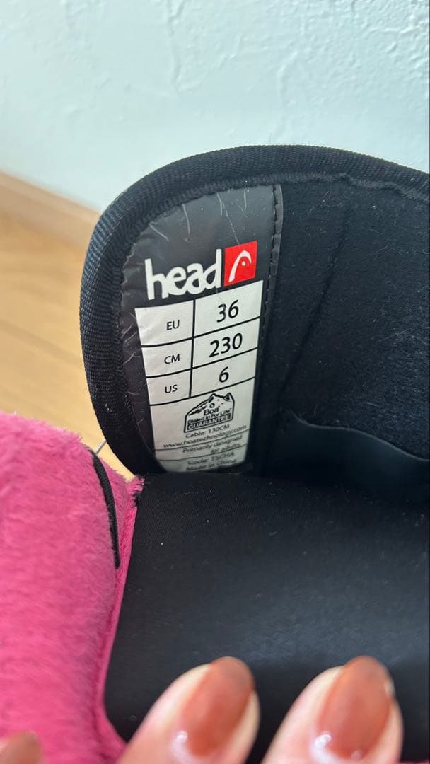 スノーボードブーツ ブラック/ピンク 23 head