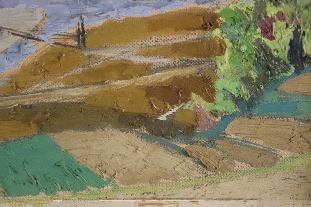 真作保証 高田誠 「早春の妙義」 油彩6号 共シール 文化功労者 日本芸術院会員