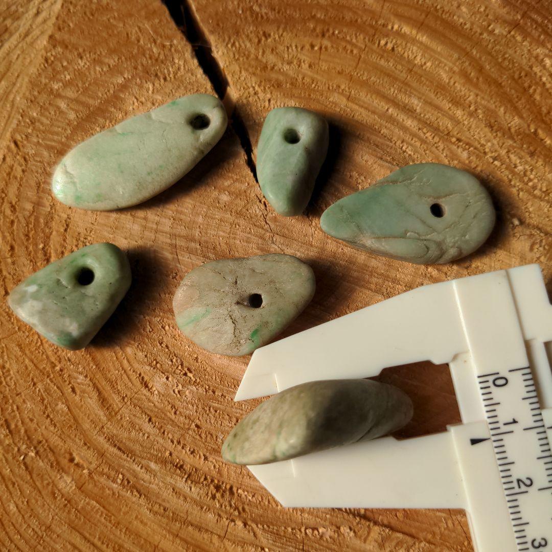 【縄文大珠】６個セット【糸魚川 翡翠】