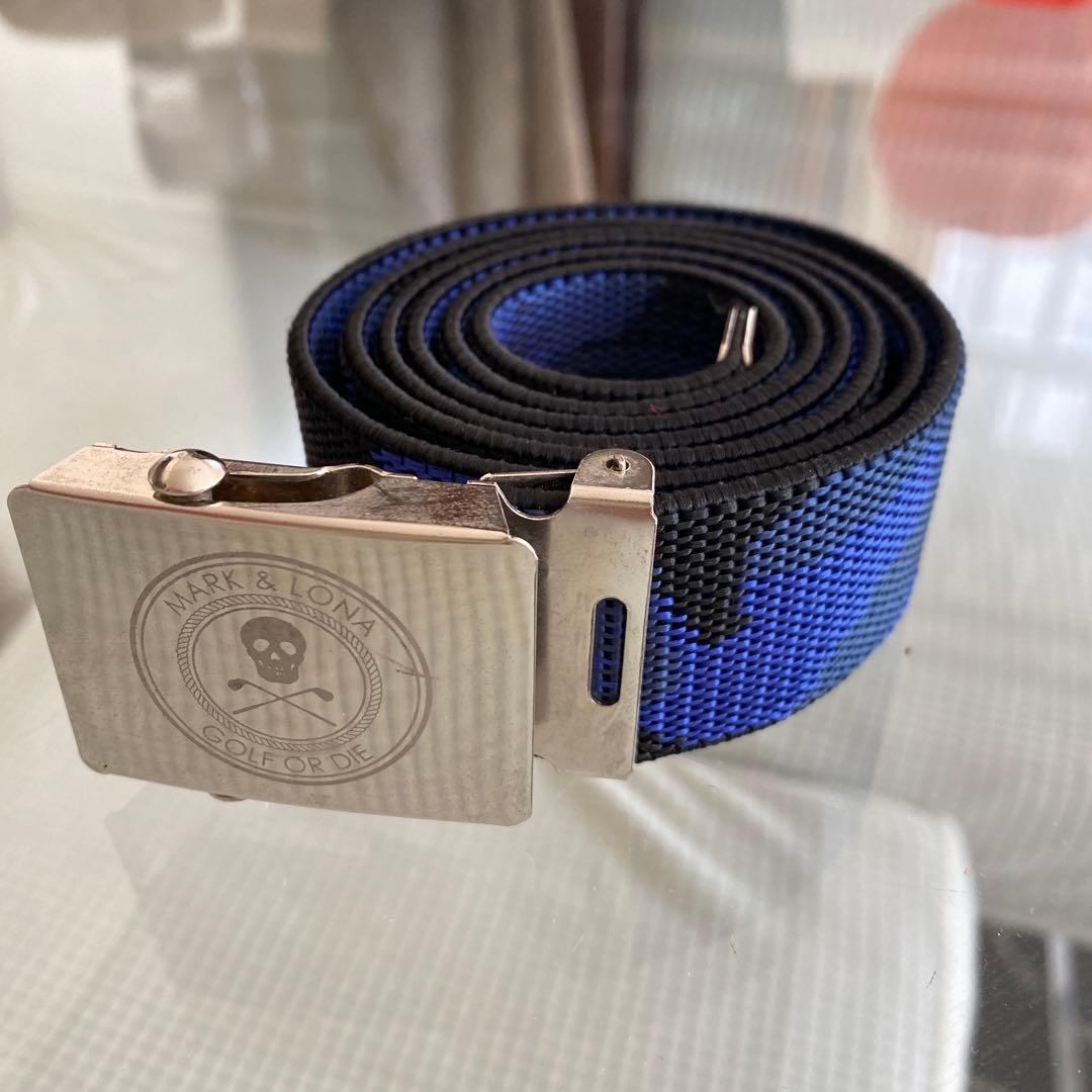 MARK & LONA ゴルフベルト 青黒迷彩