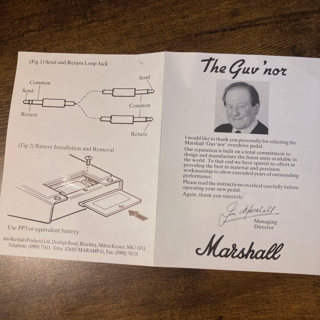 英国緑基盤‼️初期Marshall The Guv'nor‼️