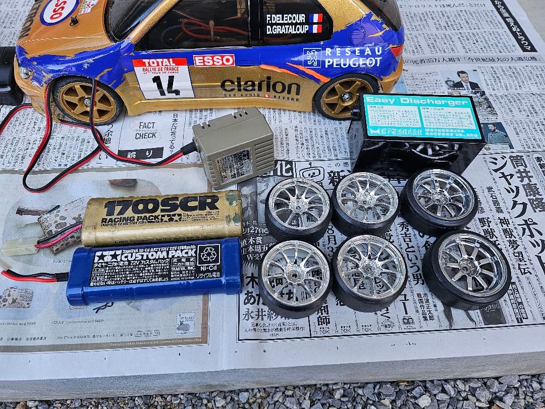 タミヤラジコンXB.プジョースポーツ中古フルセット、オンロード&ドリフト仕様