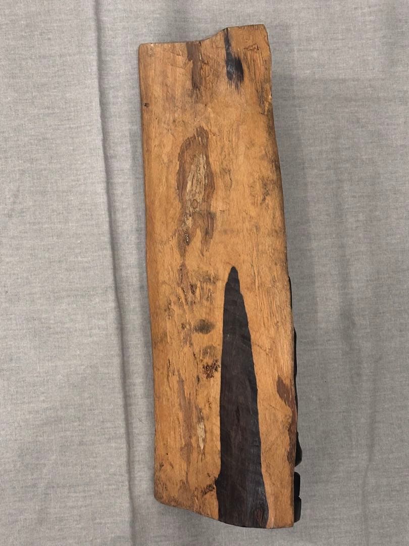【希少】高級　アフリカ　木彫　一本彫　特大41cm アフリカンエボニー　黒檀