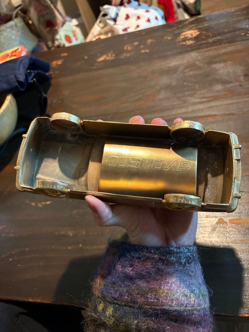 マツダ コスモAP 金色 インテリアミニカー 昭和レトロ 当時物 刻印あり