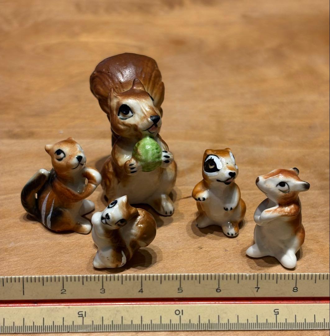 アニマルミニチュア陶器　アンティーク置物