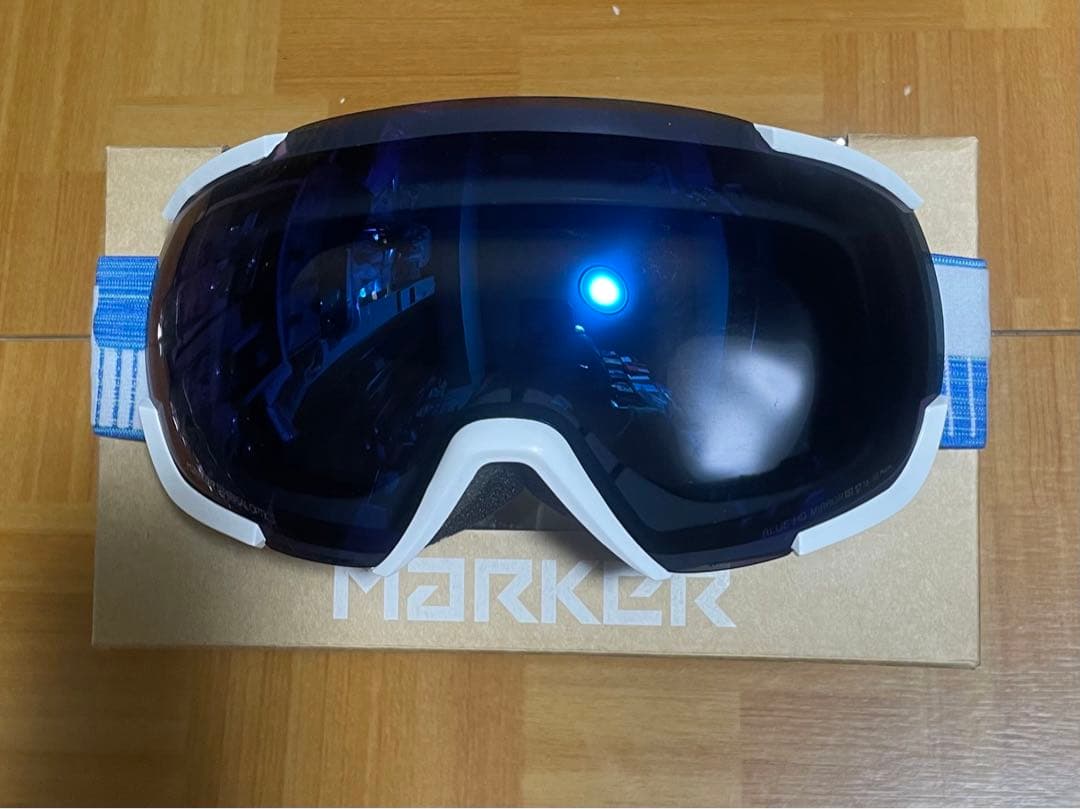 新品MARKER16:10+ホワイト偏光レンズメガネ可スペアケース付38%OFF