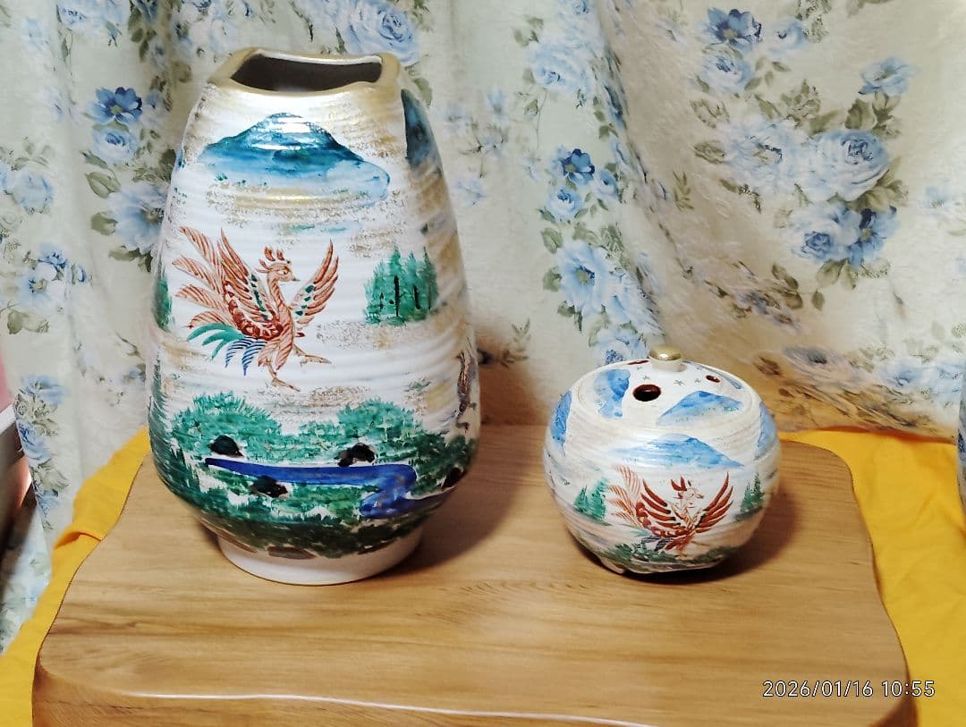 エクセルヒューマン斎藤雲楽3代目 四神壺（飾り壺）&香炉セットセール