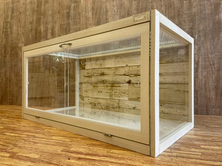 FandK爬虫類木製ケージ ハリネズミ仕様ホワイトカラー　800×450×450