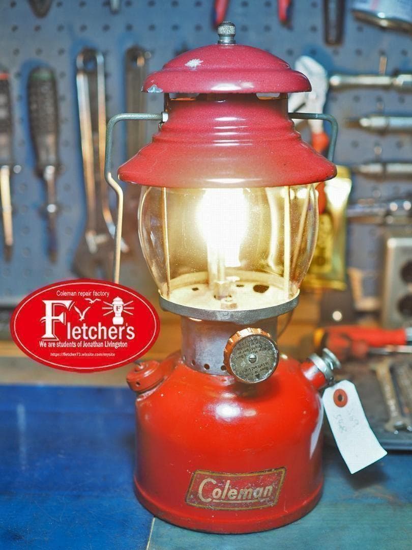 燃焼絶好調の陶器バーナー1954年8月 コールマン 200A ランタンs69