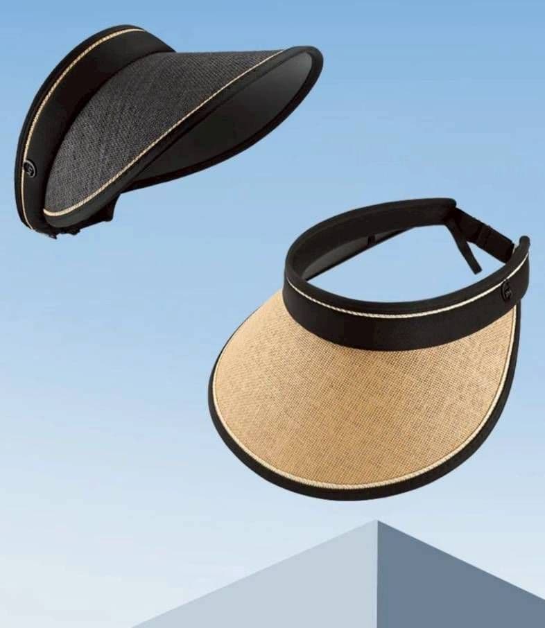 【新品】サンバイザー　折り畳み　紫外線　麦わら　サンカット　　UV 帽子　ゴルフ