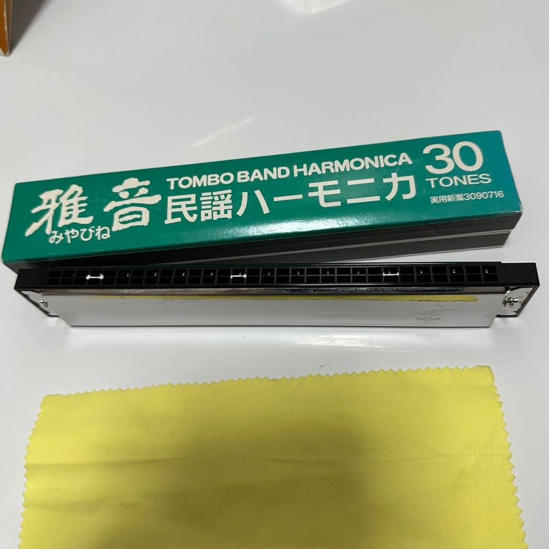 美品 TOMBO民謡ハーモニカ”雅音” 複音30穴 No.3330