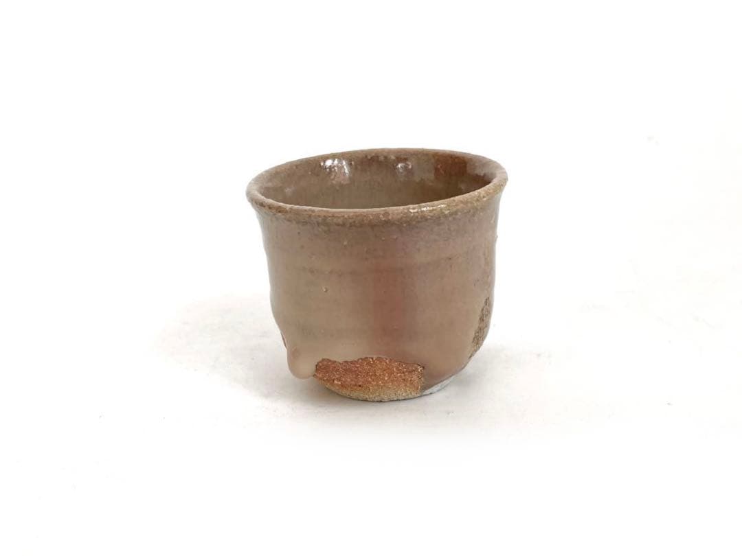 陶芸家　西岡小十　斑唐津　ぐい呑　共箱　まだら　古唐津