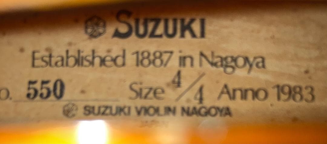 HFD1857 ★現状品★SUZUKI バイオリン 550 4/4 1983