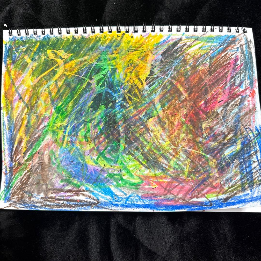 クレヨン抽象画【テンペンちい】