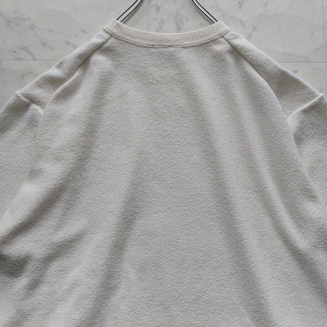 美品 ムータ muta MARINE パイル地 カットソー 7 白 ポケット付き