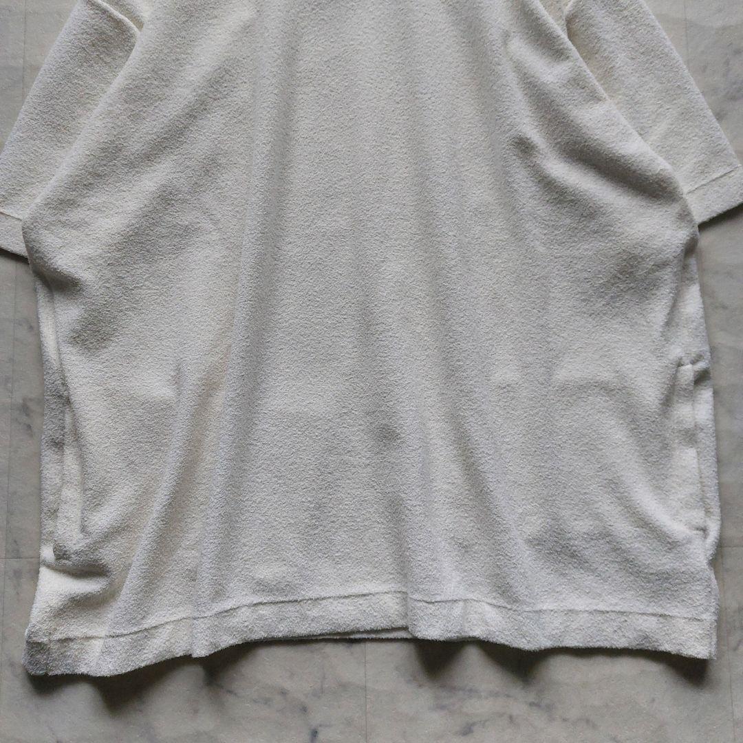 美品 ムータ muta MARINE パイル地 カットソー 7 白 ポケット付き