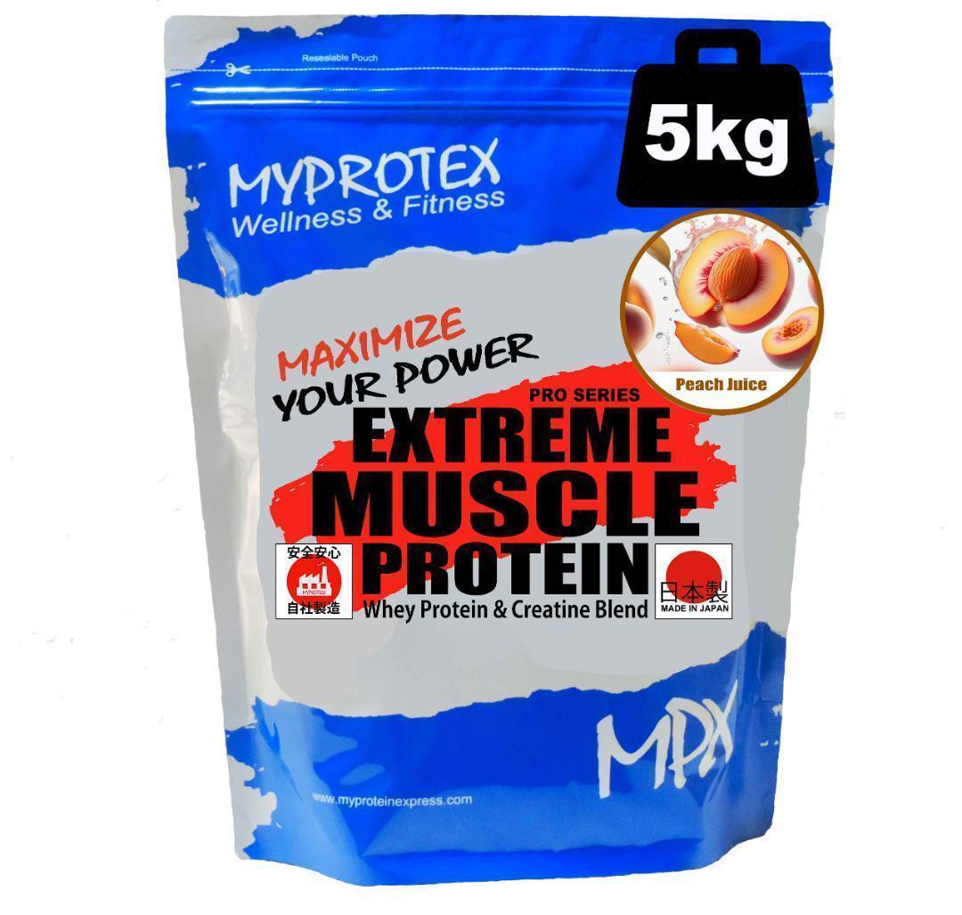 国産プロテイン5kg★ホエイ＆ソイ★マイプロテック ★ピーチ味R★送料無料