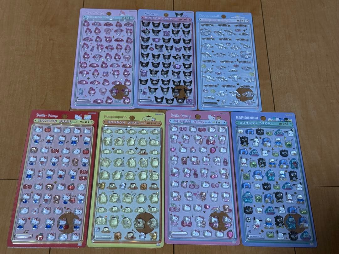サンリオ ボンボンドロップシール ミニ 7枚セット