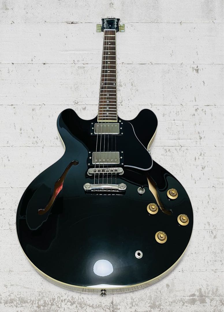 (美品) BURNY RSA-70 セミアコ ブラック色