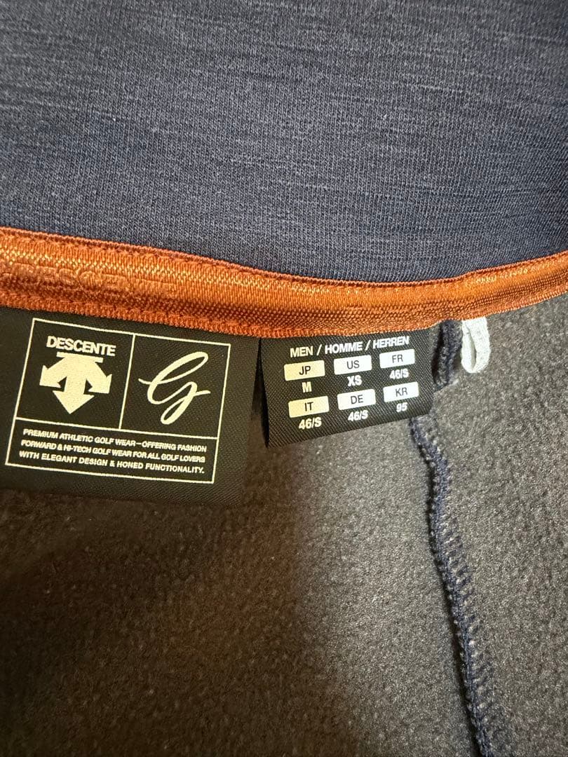 デサントゴルフ　裏起毛ジャージージャケット　黒