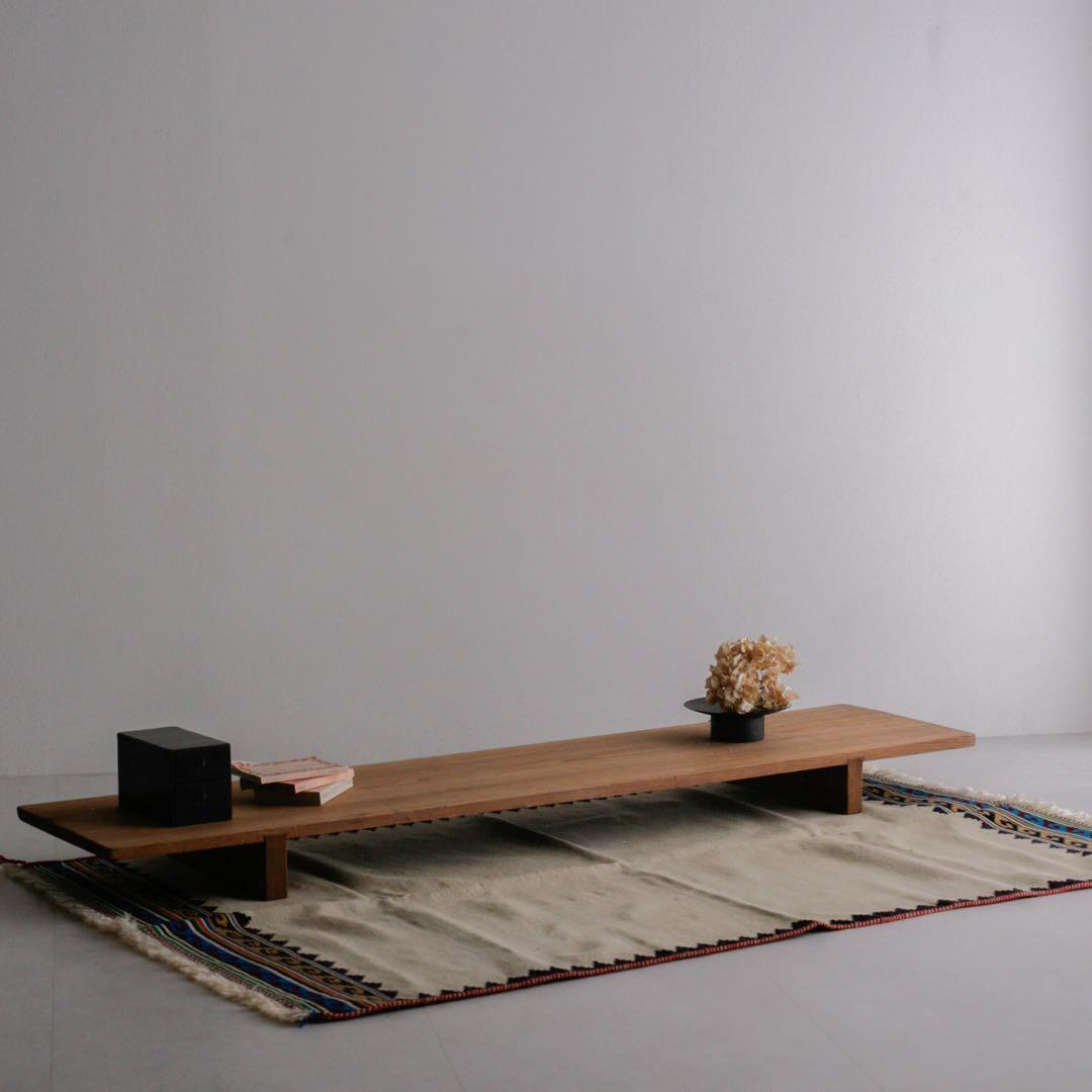 裁ち台　展示台　飾り棚　杉材　古材　無垢材　ローボード　店舗什器　古家具　古道具