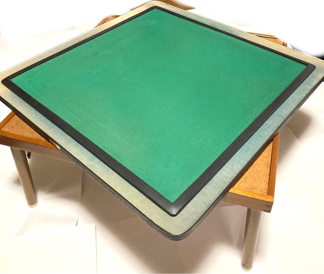 レトロ☆手打ちマージャンセット　麻雀卓　麻雀マット　麻雀牌一式